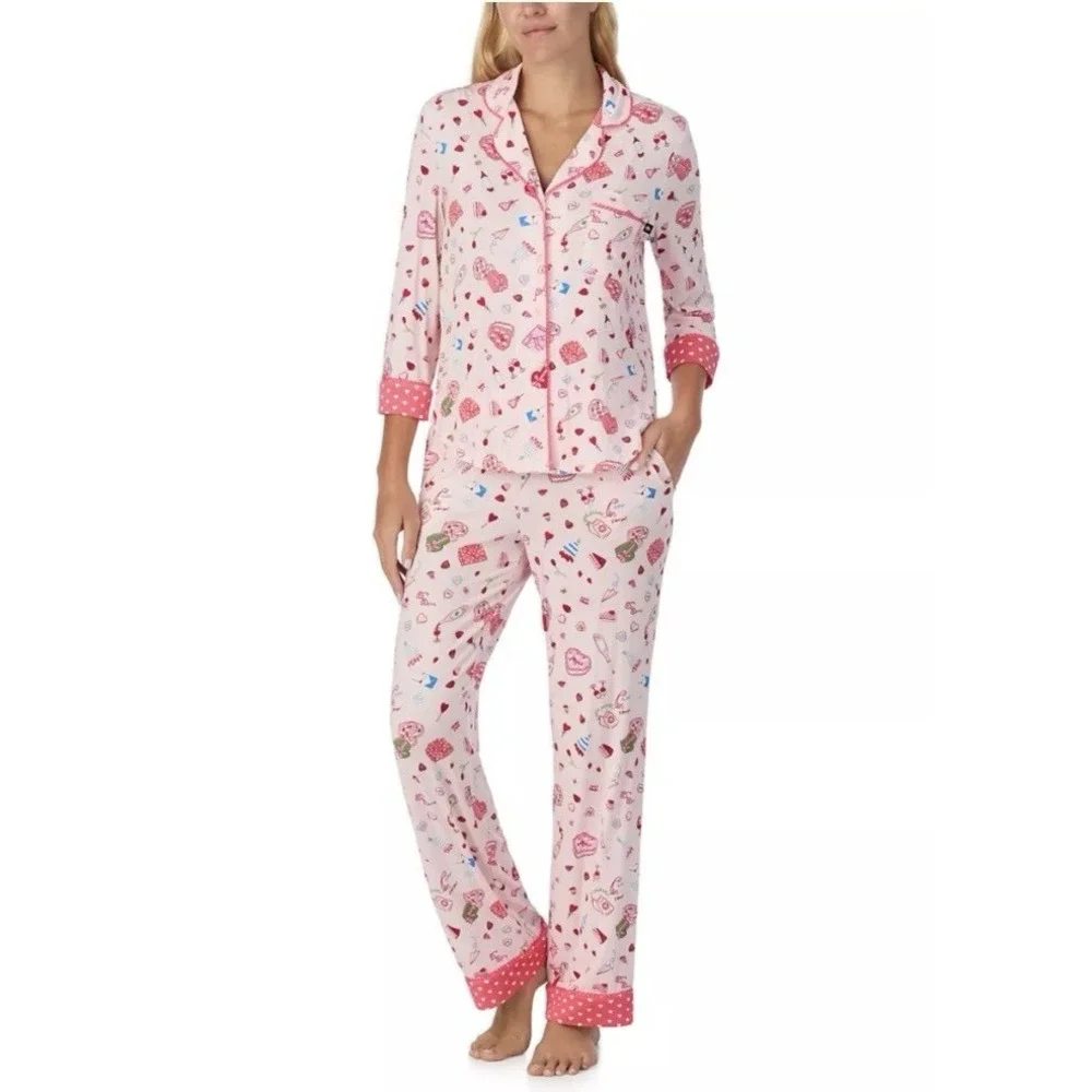 Kate Spade New York Pink Love Valentine Sweet Treats Novelty Pajama Sz Small